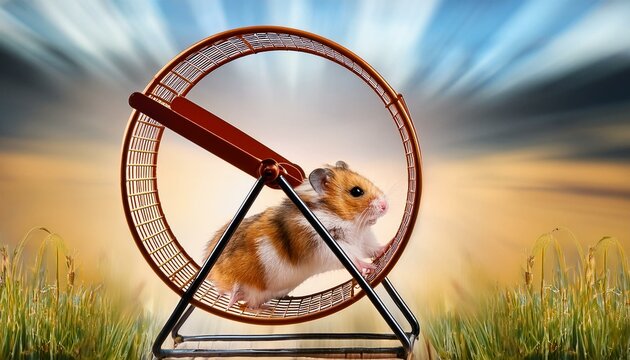 Hamster On Wheel